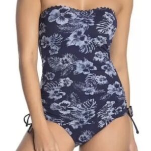 Tommy Bahama Suit Women One Piece Size 4 Chambray Blossom Blue Floral